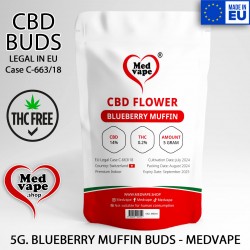 CBD BUDS "BLUEBERRY MUFFIN" 5G. FLOWERS - MEDVAPE